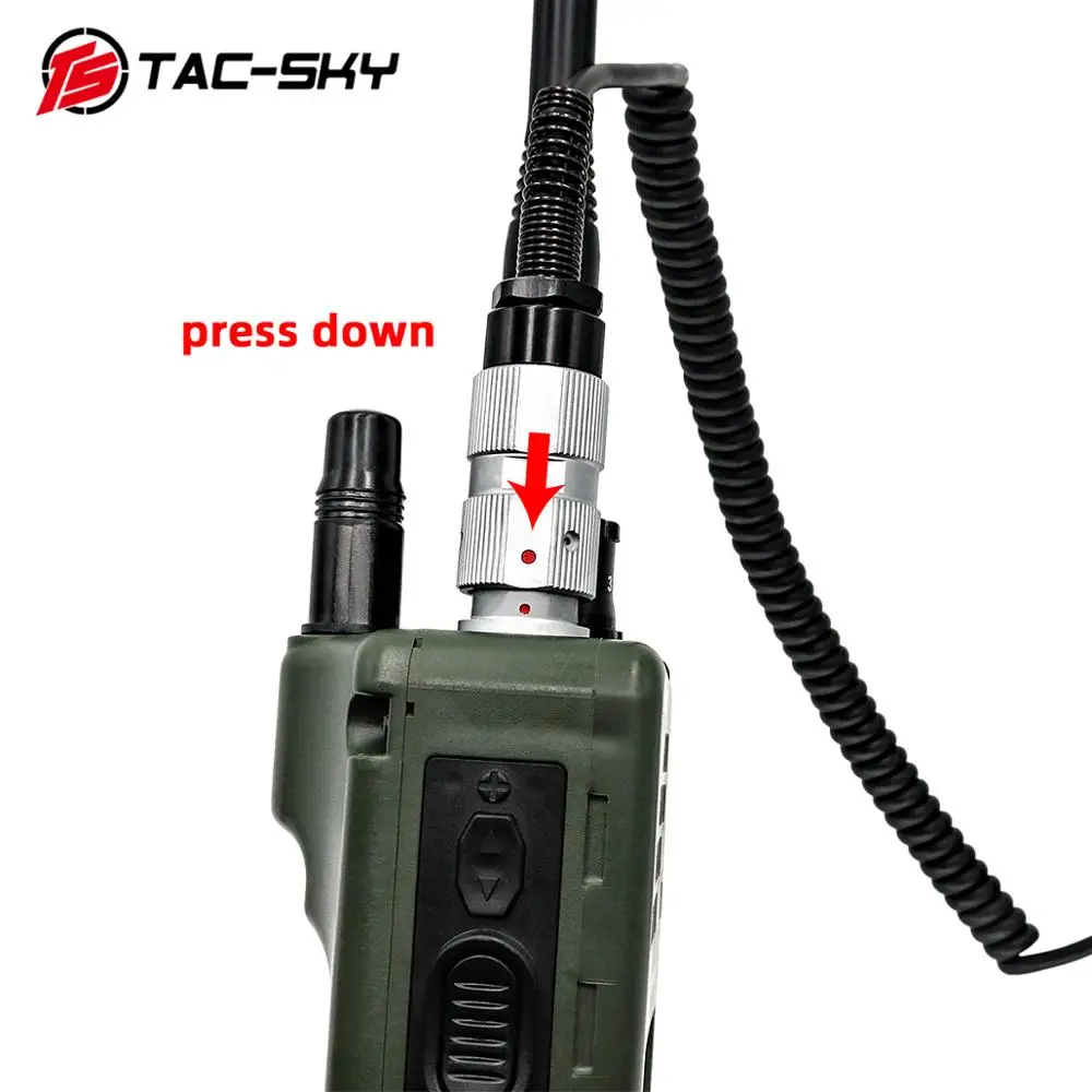 TAC-SKY AN / PRC 152 152A  Harris Virtual Box Walkie-Talkie Virtual Model And  PTT H250 PTT 6-Pin Handheld Speaker Microphone