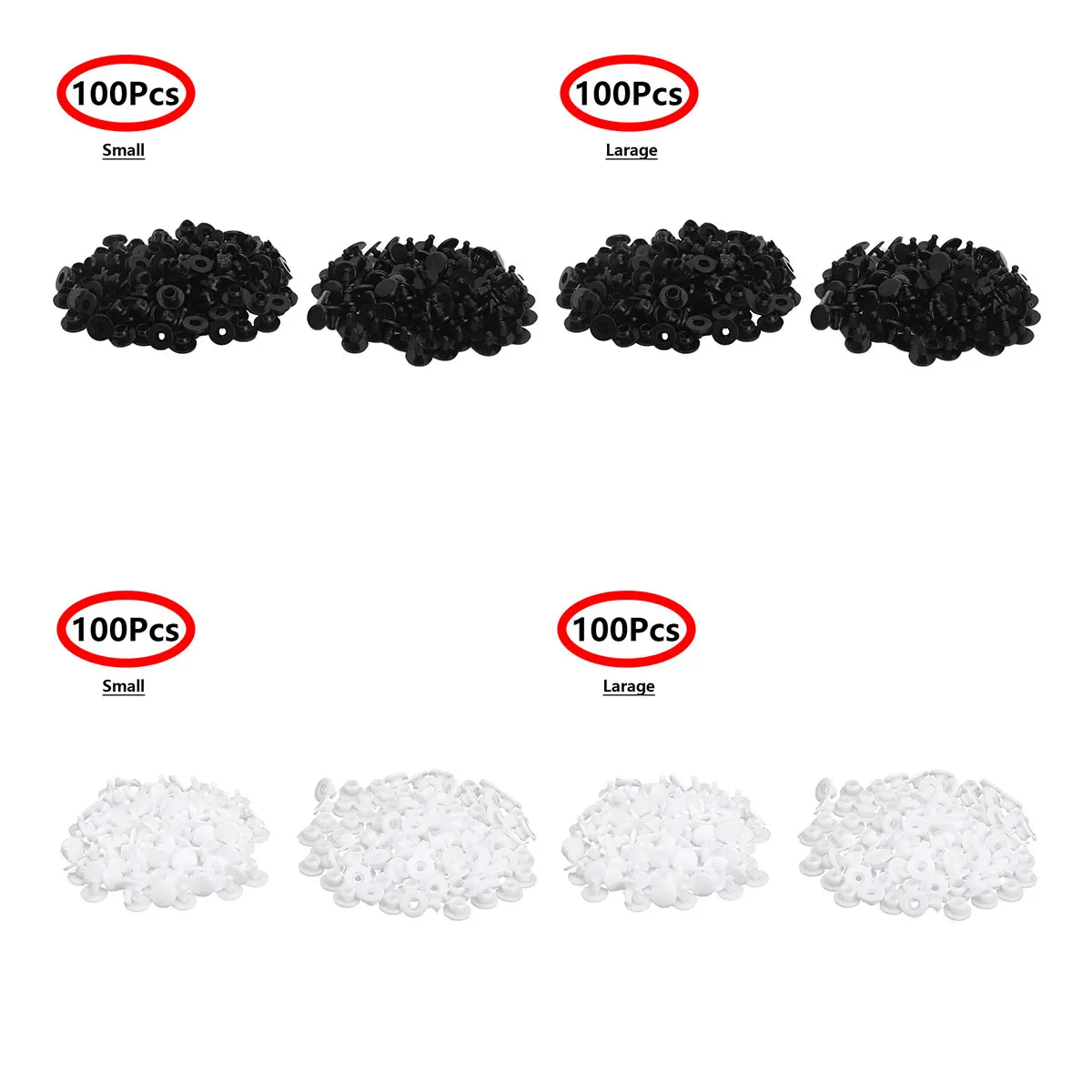 100 Пластиковые кнопочные кнопки одноразовые маленькие круглые ручная работа