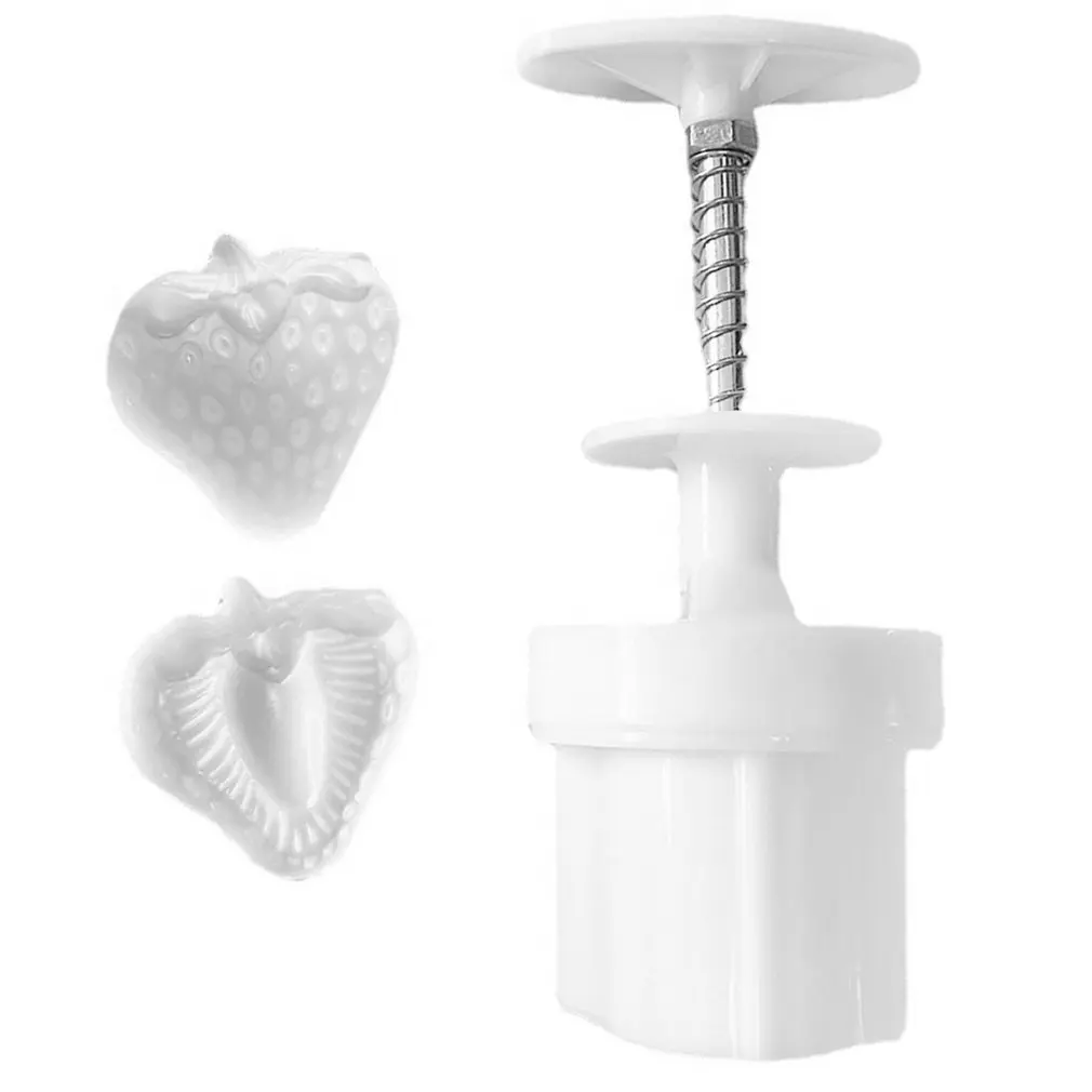 

50g Three-dimensional Simulation Cute Strawberry Expression Mountain Skin Moon Cake Mold Set Fruit Mung Bean Cake Mold