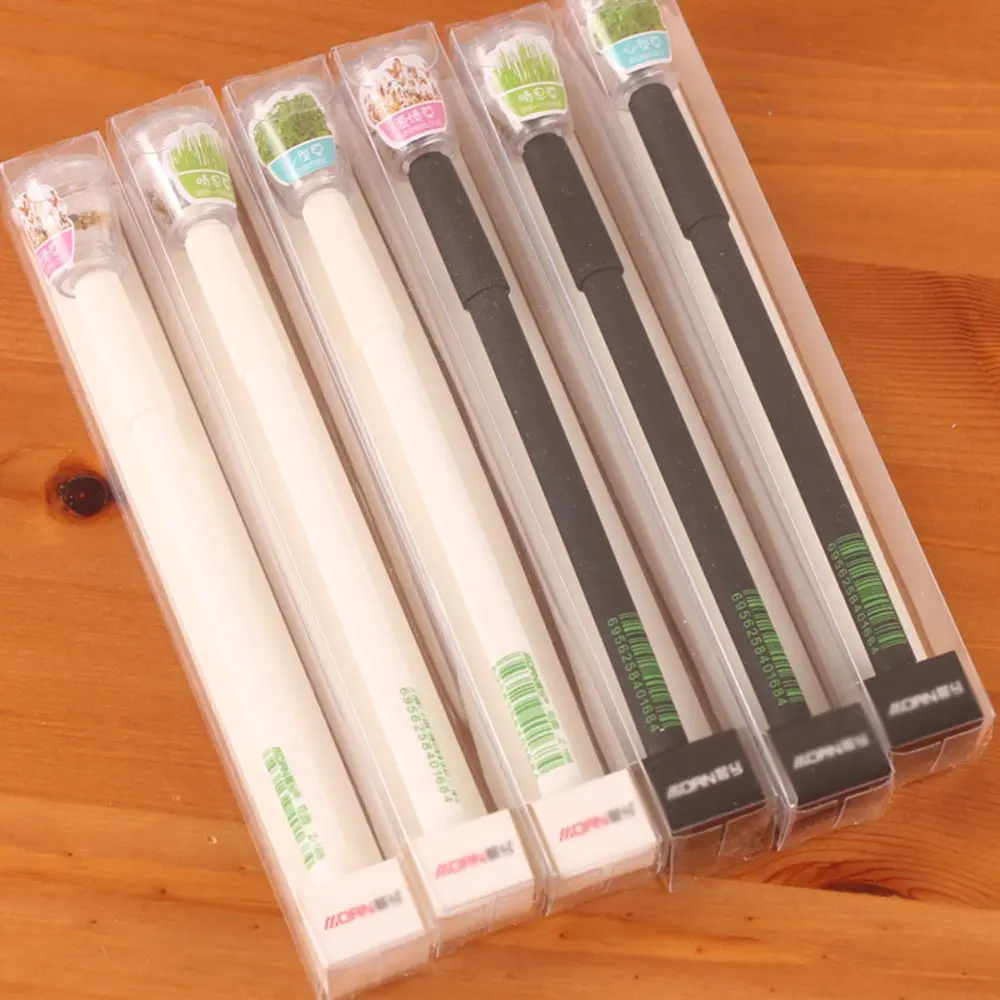 Новые творческие развивать завод гелевая ручка 0 5 мм с черными чернилами сад