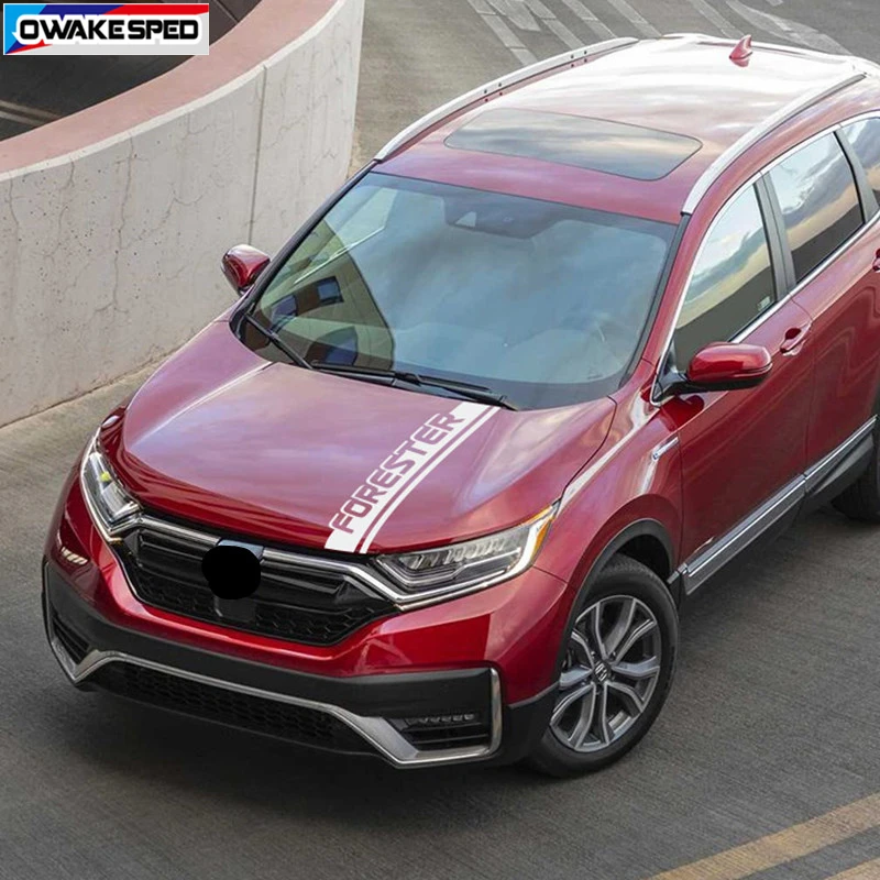 

Car Hood Bonnet Stickers For Subaru-Forester Auto Engine Cover Decal Car Accessories Racing Sport Stripes