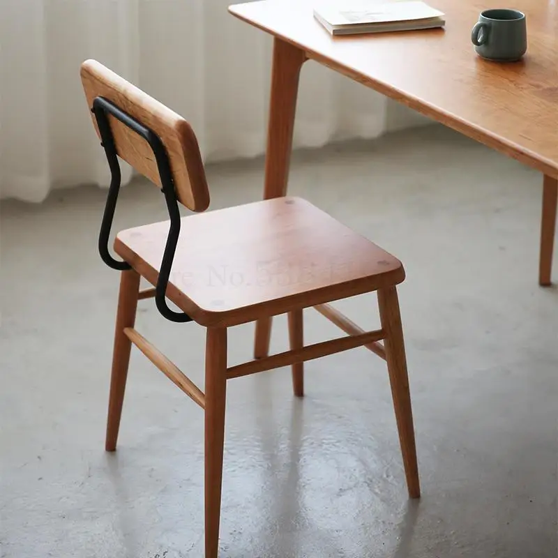 Оригинальное кресло Скандинавское дерево вишня черный орех кафе Кованое железо |