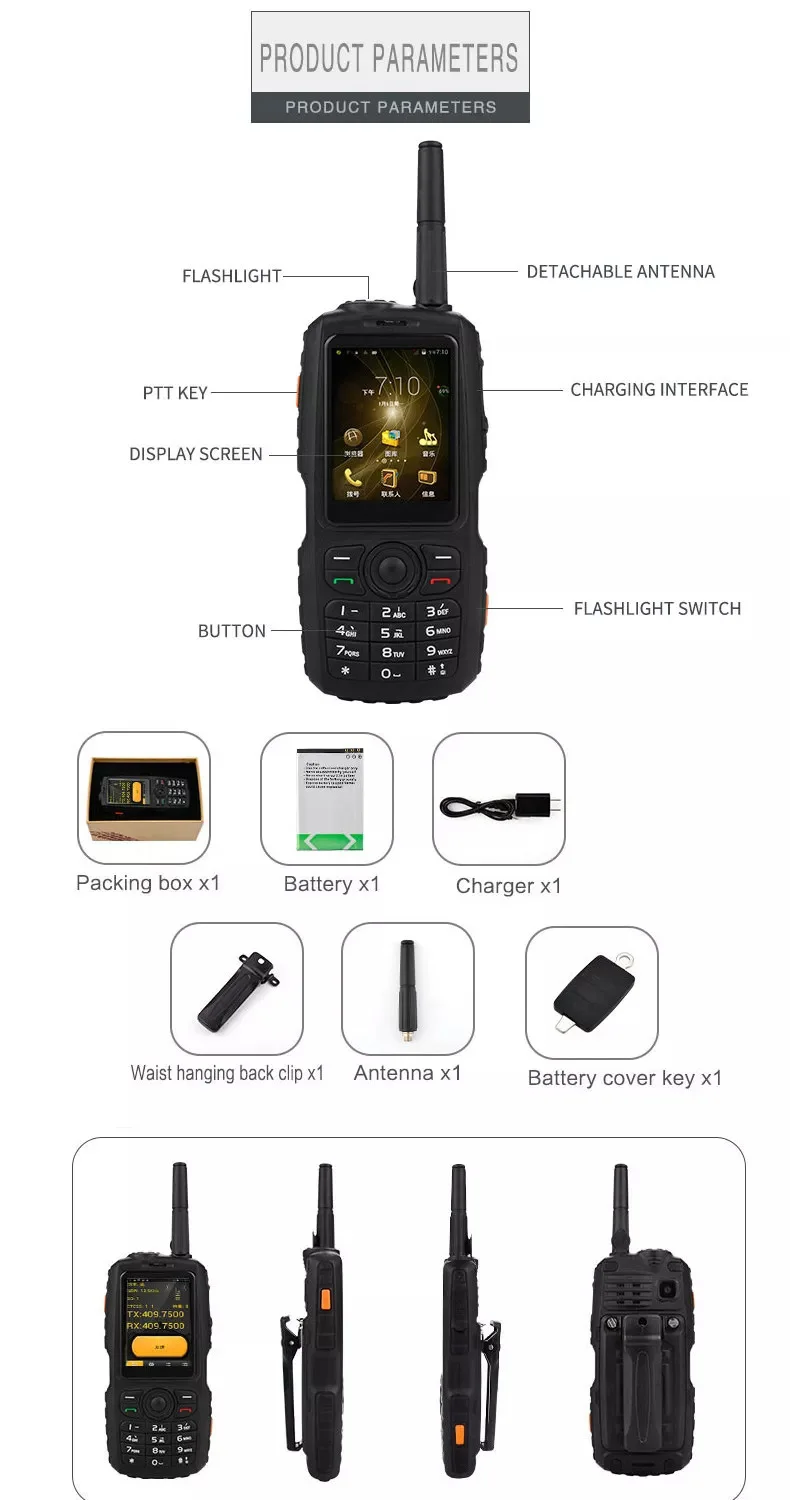 A18 мобильный телефон PTT Zello Walkie talkie IP67 Водонепроницаемый MT6572 Android смартфон 2G/3G Две sim-карты Русская клавиатура