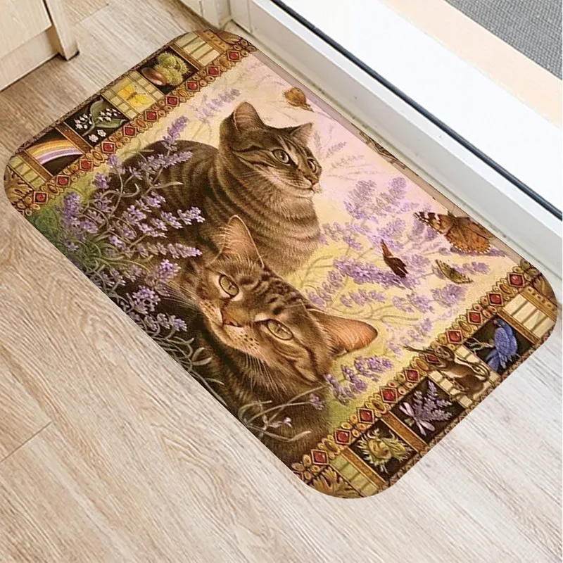 1 шт. 40*60 см Прекрасный Товары для кошек узор противоскользящие замша Ковры двери