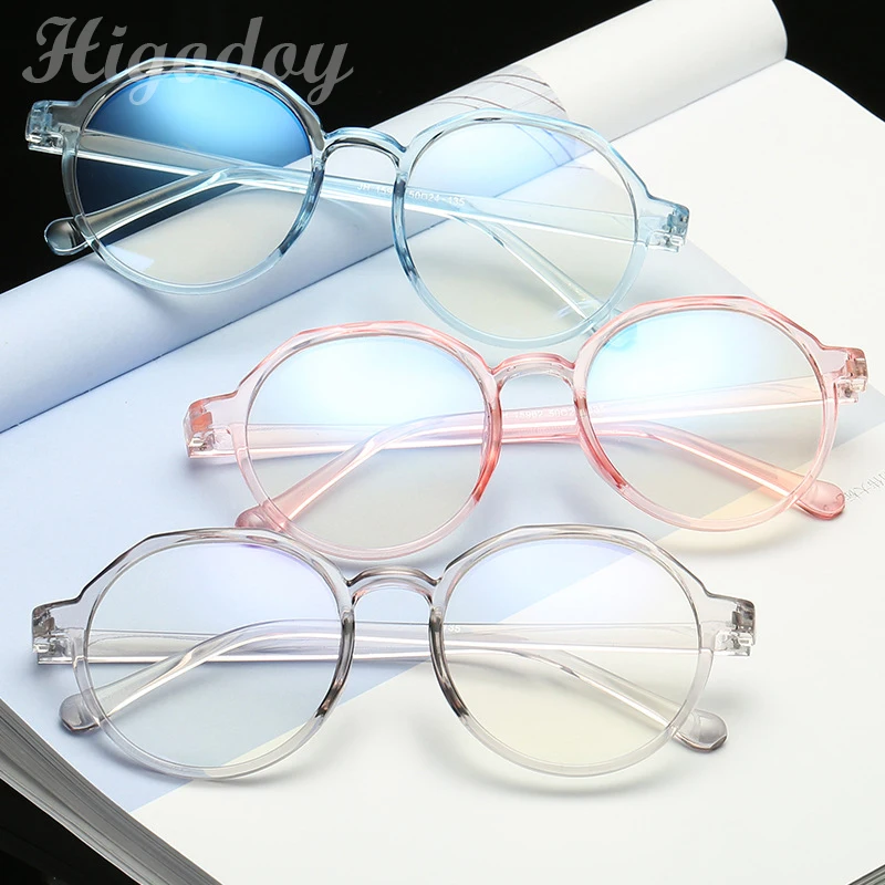 

Higodoy Retro Large Polygon Glasses Frame Women Ladies Transparent Irregular Vintage Eye Glasses Frames for Men Eyewear Glasses
