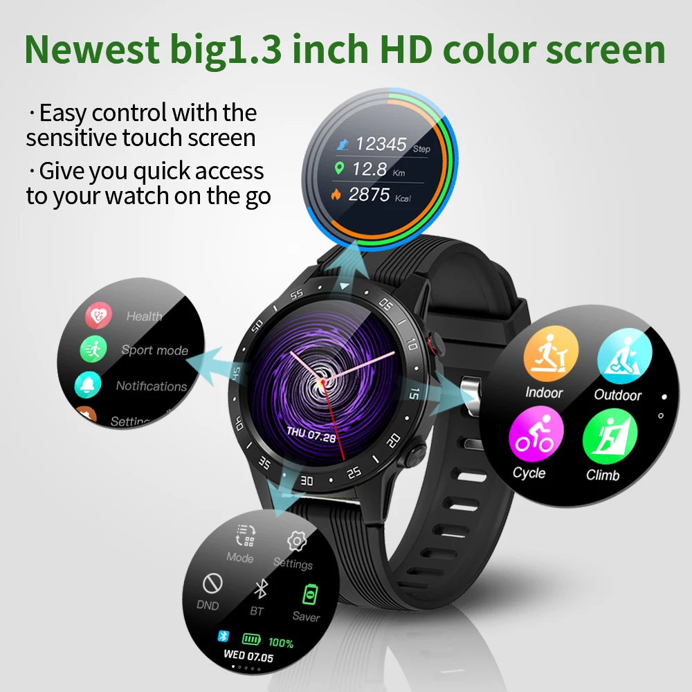 

Smart Watch Men and Women Waterproof Heart Rate Monitor Sports Smartwatch for Android IOS Xiaomi