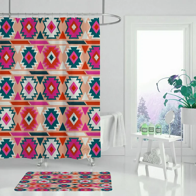 Водонепроницаемая занавеска для душа нового типа ванной из полиэстера 180*180