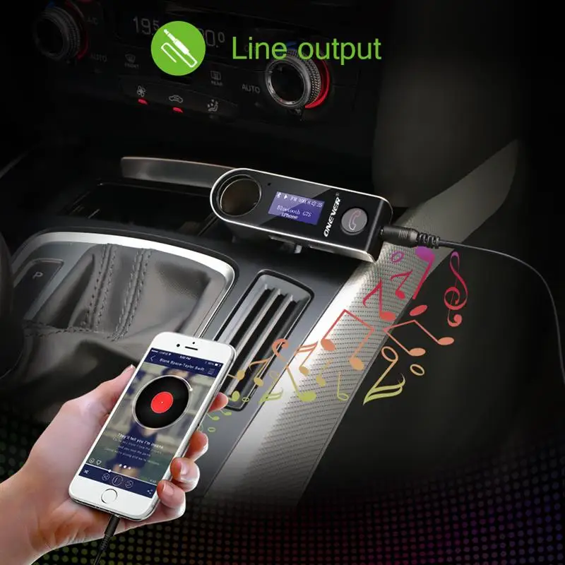 Автомобильное зарядное устройство G7S Bluetooth разъем для прикуривателя музыкальный