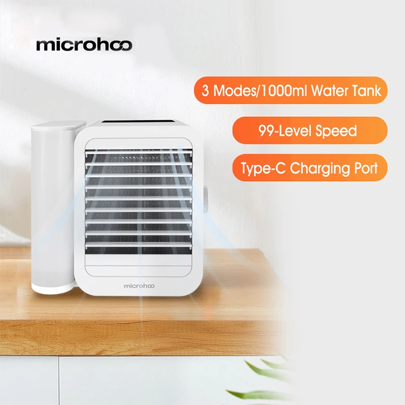 Xiaomi Microhoo 3 в 1 мини Кондиционер водяного охлаждения сенсорный экран с сенсорным