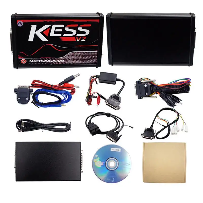 Программатор Kess V2 5 017 OBD2 ECU SW V2.47 V2.23 EU RED OBD 2 KTAG V7.020 комплект для программирования
