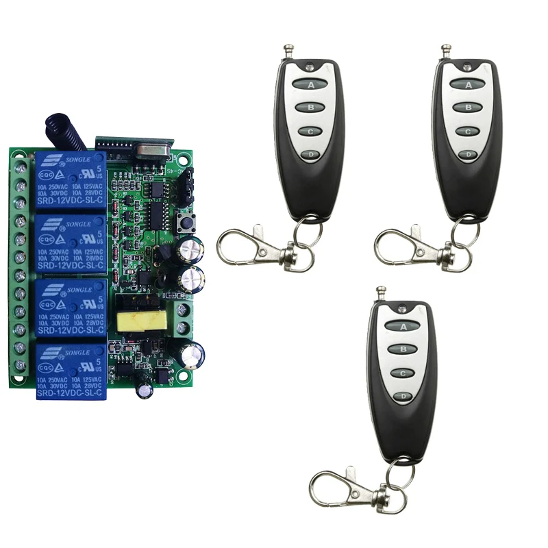 Беспроводной пульт дистанционного управления переменного тока 220 в 230 В 10 А 4