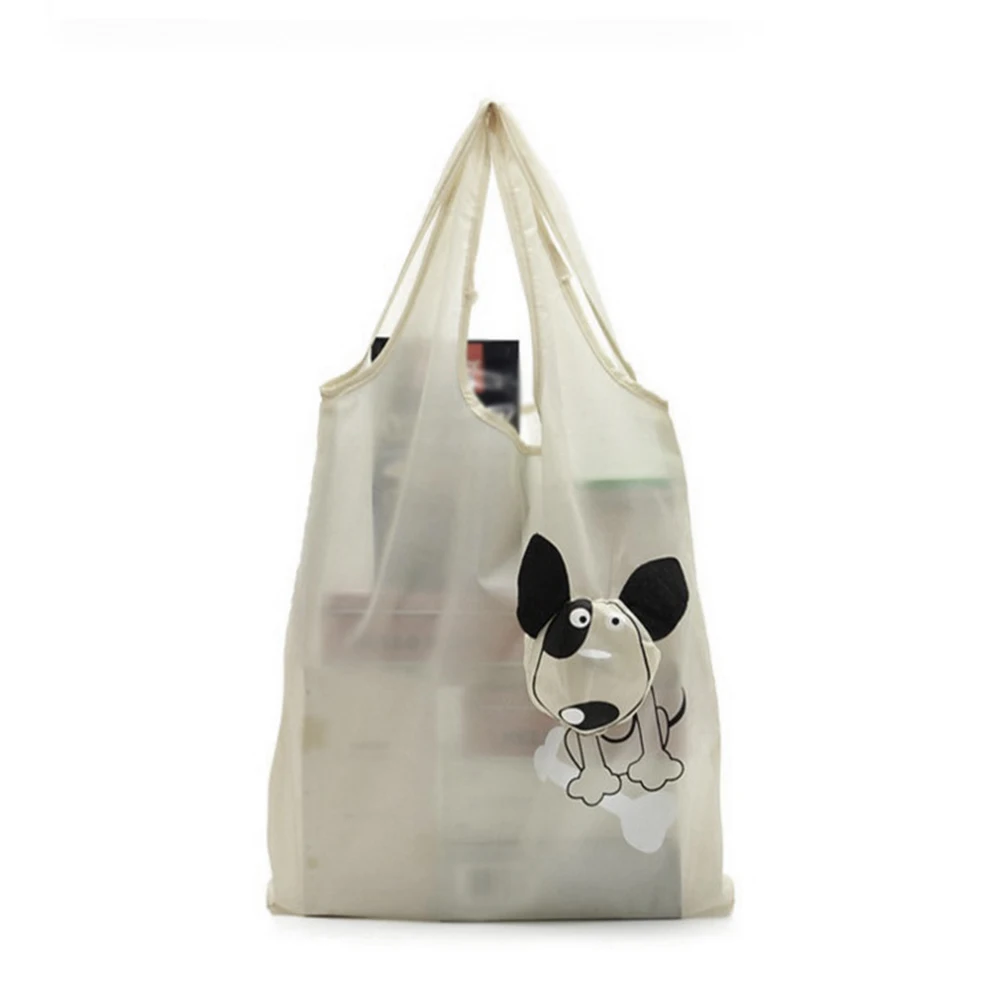 

Cute Animal Shopping Bags Polyester Travel Storage Pouch Foldable Handbag Colorful Grocery Tote Bag Storage Reusable Handbag