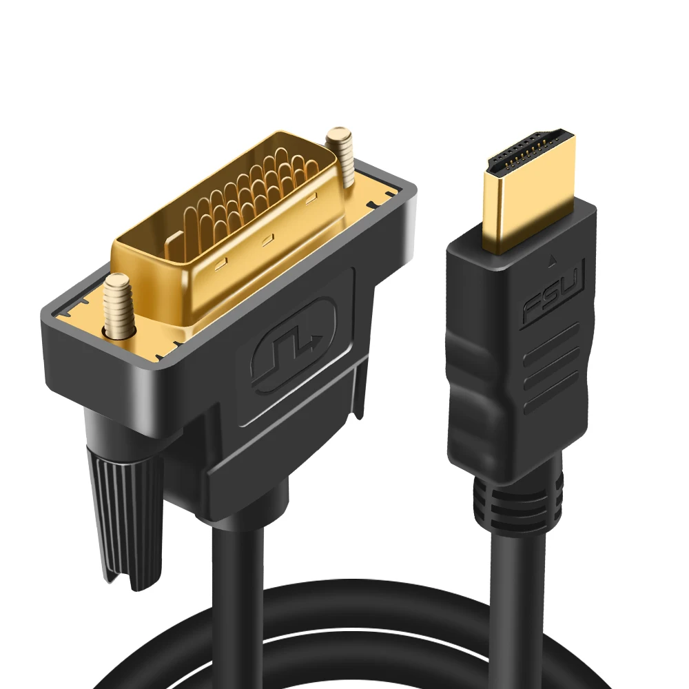 HDMI к DVI кабели Высокоскоростной 1080p адаптер 24 + 1 pin D кабель Male Maleштекер для тв