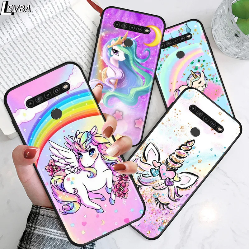 

Cute Cartoon Horse For LG G8 V30 V35 V40 V50 V60 Q60 K40S K50S K41S K51S K61 K71 K22 K31 K42 K92 ThinQ 5G Phone Case