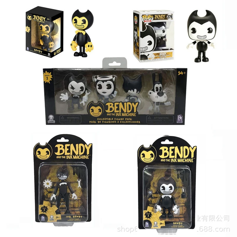 

Genuine Game Characters Bendies Doll Figure PVC Ornaments Ink Machines Collection Ornaments Gifts for Children