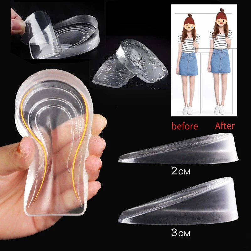 

2/3Pair Height Increase Shoes Insoles Half Yard Insole for Heel Insert Cushion Gel Pad Orthopedic Insoles Feet Care Relief Pain