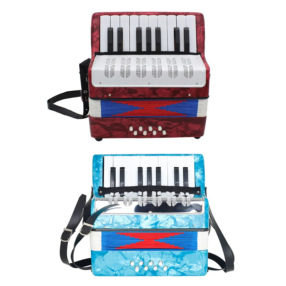 

17 Keys 8 Bass Small Accordion Educational Musical Instrument Toy For Children Early Learning Musical Instrument Rhythm Band Toy