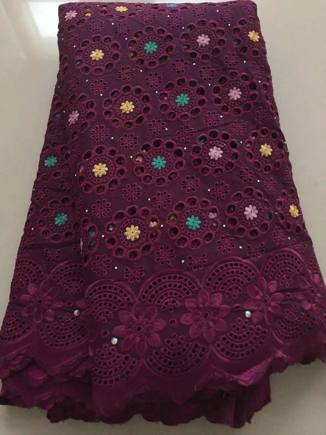 Лидер продаж африканская кружевная ткань из 100% хлопка нигерийская 2019