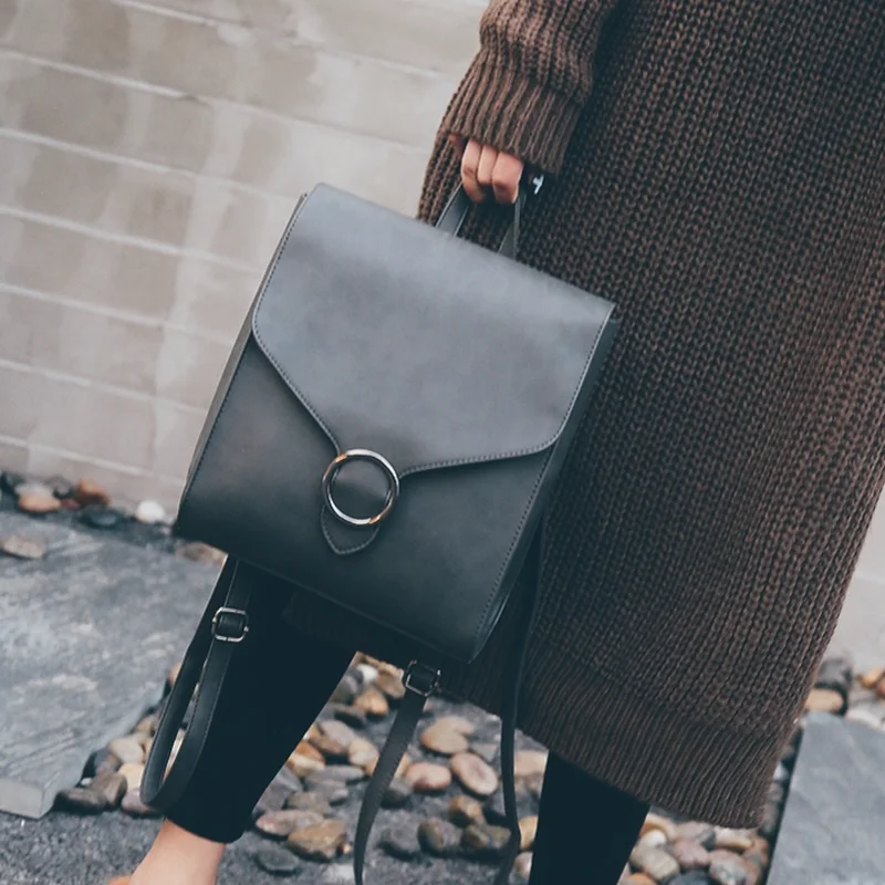 Модный женский рюкзак кожаная Ретро женская сумка школьные сумки для