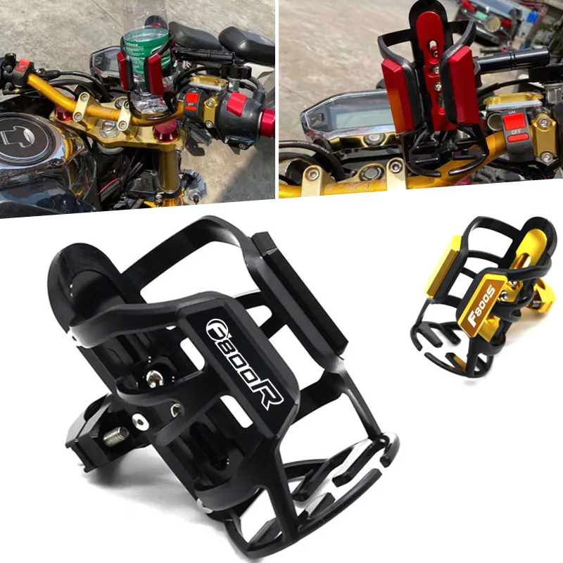

LOGO F800S F800R Motorcycle General Accessories Water Bottle Drink Cup Stand Water Holder Crash Cup Holder For BMW f800s f800r