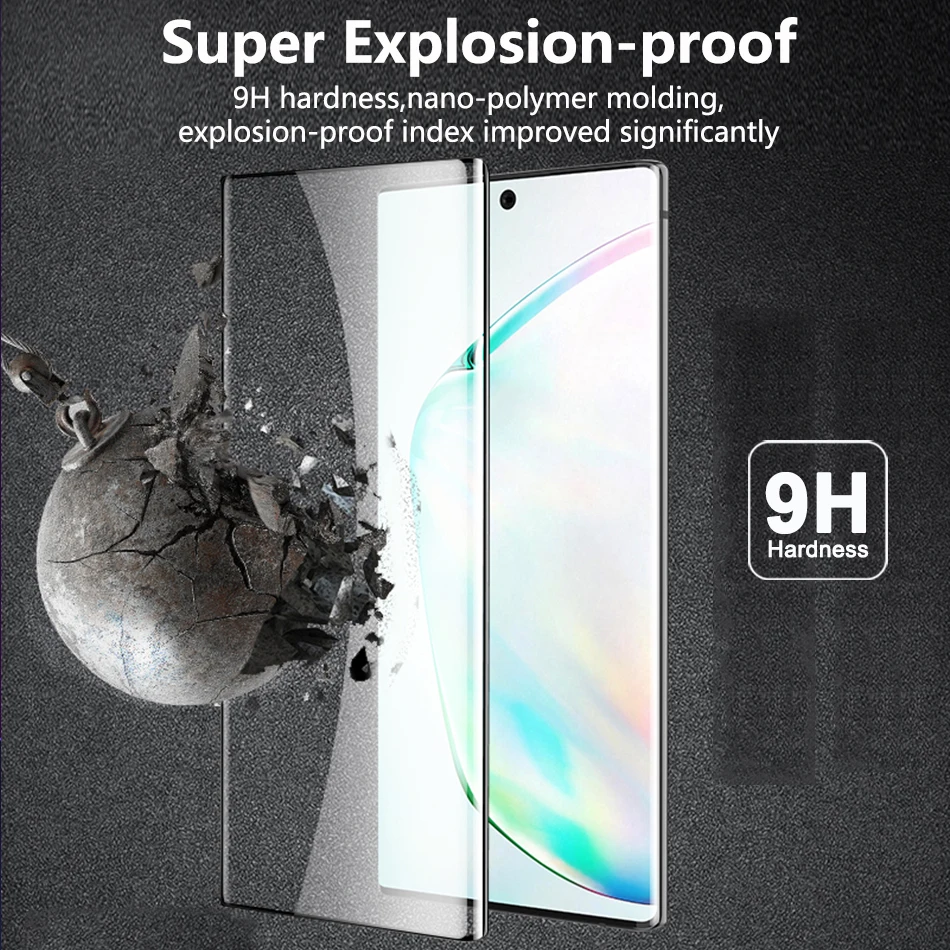Закаленное стекло для samsung Galaxy Note 10 plus Защитная пленка для экрана полное покрытие 9H стеклянная пленка для Note 10 Защитная пленка для стекла