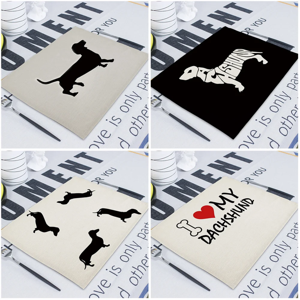1 шт. такса Настольная салфетка для собак милый собачий чай полотенце животных