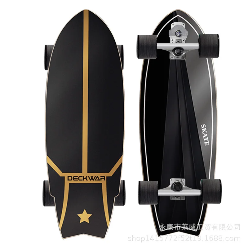 

75cm Maple Surf Land Skateboard Deck Cruiser Outdoor Street Sport Fishboard Skateboards Surfskate Board Complete Skate Board