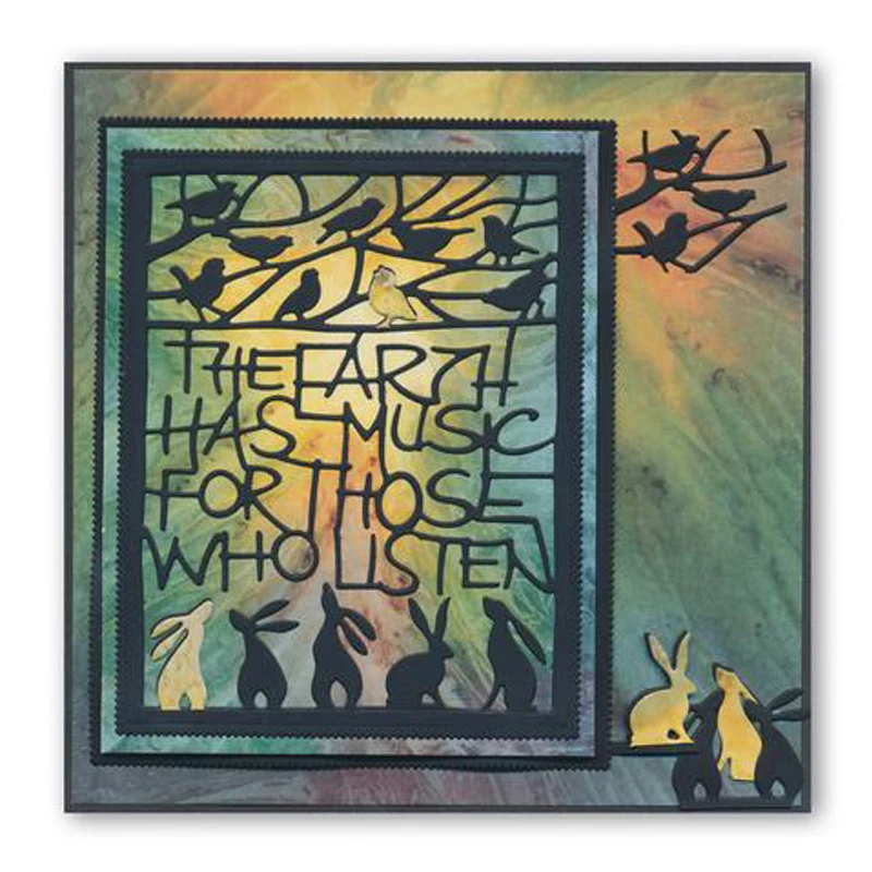 

QWELL Animal Background Metal Cutting Dies for Scrapbooking and Card Making Paper Embossing Craft New 2019 die cuts