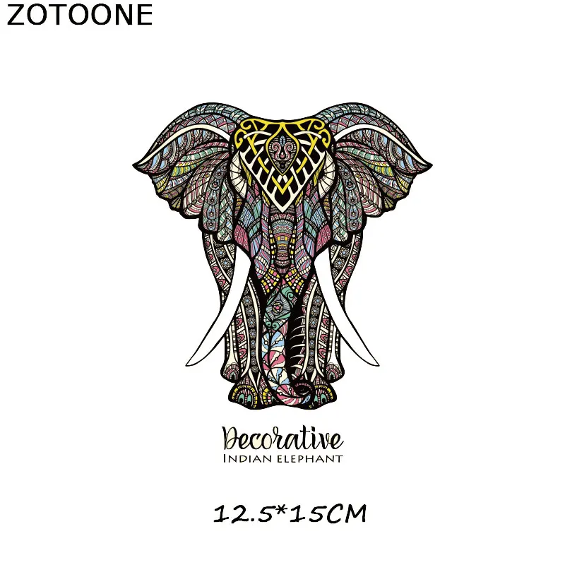 382 ZOTOONE железная нашивка, тигр, Лев, собака, животное, пластырь для одежды, наклейки футболка, а-уровень, моющийся, термопресс, аппликация C - Цвет: 382