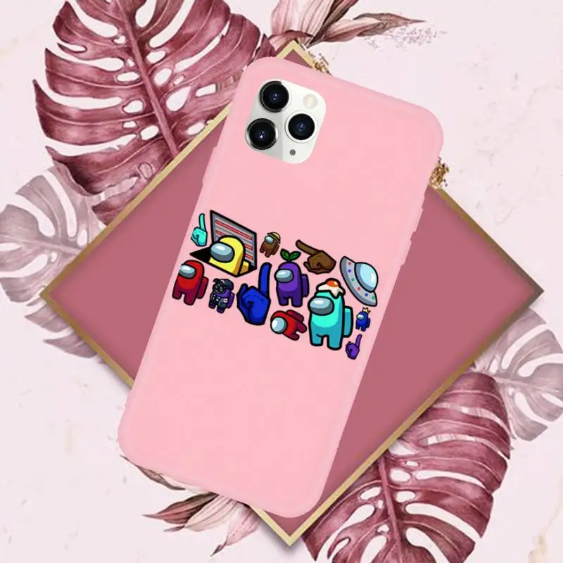

Among Us Hot game Phone Case Candy Color for iPhone 11 12 mini pro XS MAX 8 7 6 6S Plus X 5S SE 2020 XR