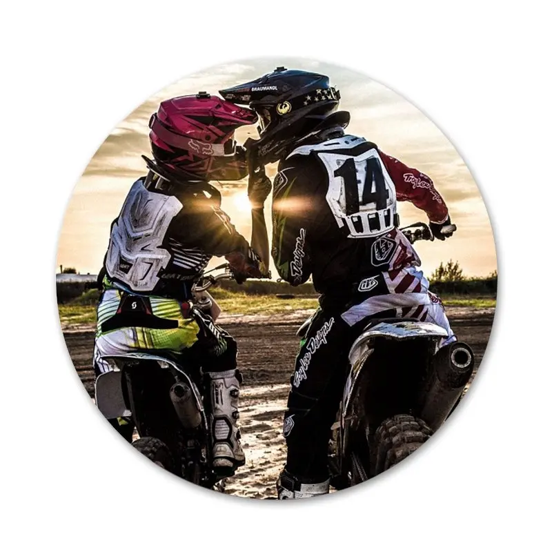 

Motocross dirt bikes Icons Pins Badge Decoration Brooches Metal Badges For Backpack Decoration 58mm