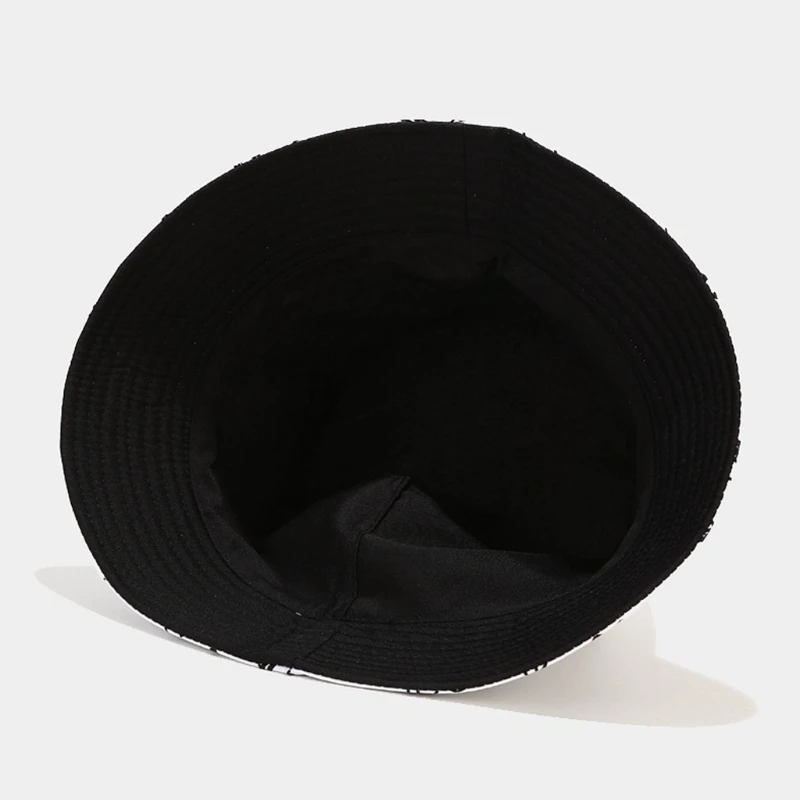 

K3NF Lively Music Note Design Bucket Lightweight Pure Cotton Portable Sun Hats