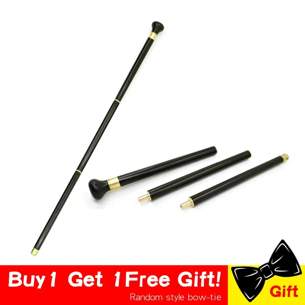 Мужская деревянная трость для ходьбы круглая прямая ручка 3 секционная Складная