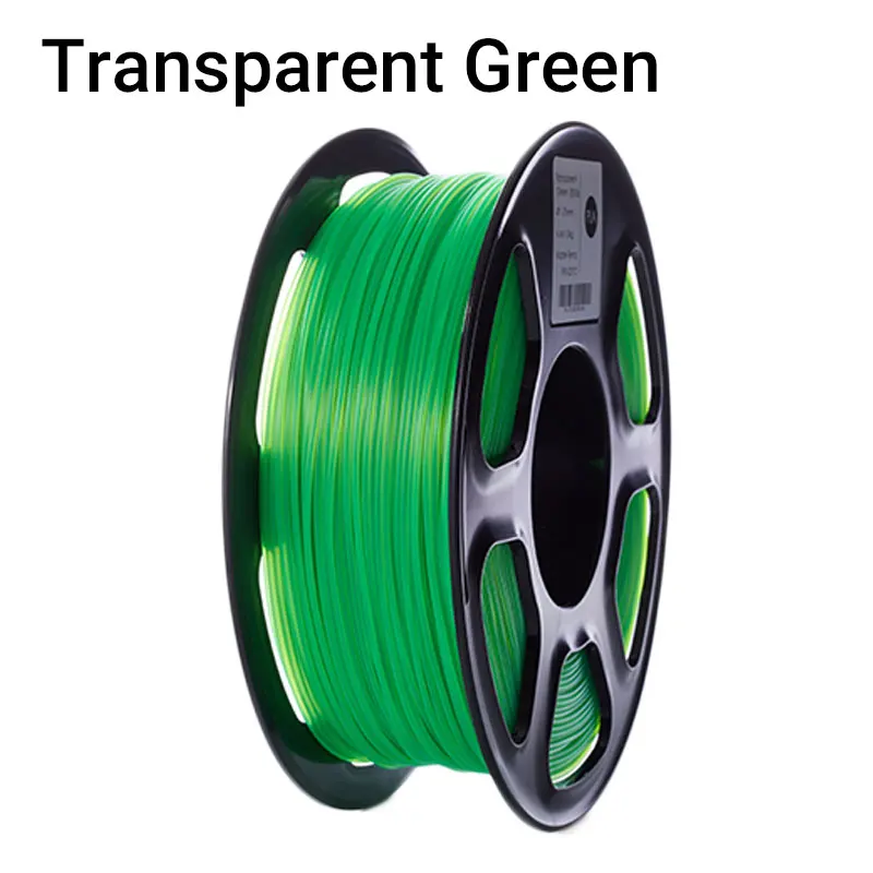 Transparent Green TOPZEAL прозрачный PLA пластик для 3d принтера 1,75 мм 1 кг катушка PLA нити материалы для 3D печати - Цвет: Transparent Green