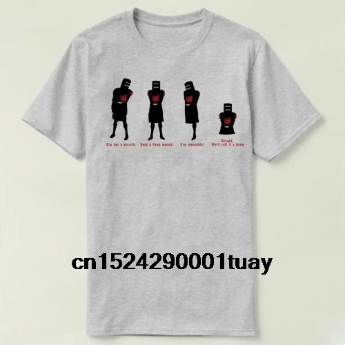 

Monty Python Holy Grail tis but Scratch Shirt short sleeve cotton t-shirt women and men(1)