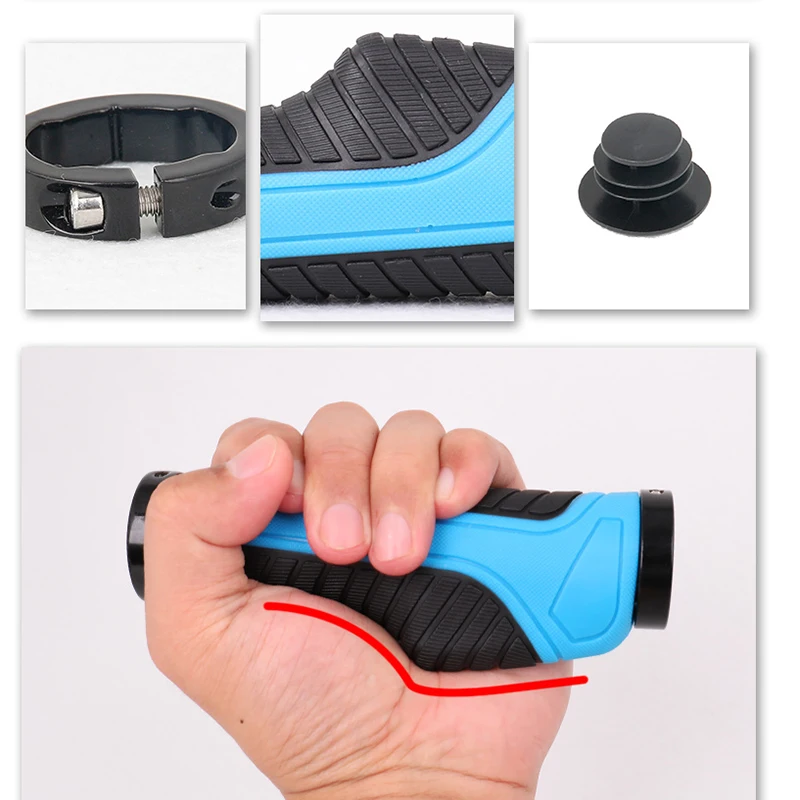 Ручки для велосипеда эргономичный стержень крепкое крепление оба конца замок