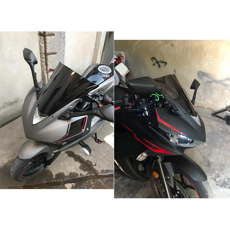 Мотоцикл лобовое стекло Ветер Дефлектор экран протектор для YAMAHA R3 R25 2014 2015 2016
