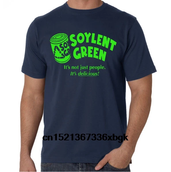 Soylent Green It Delicious Cult Classic Retro Sci Fi Geek Movie синяя футболка 100% мужские футболки Tm