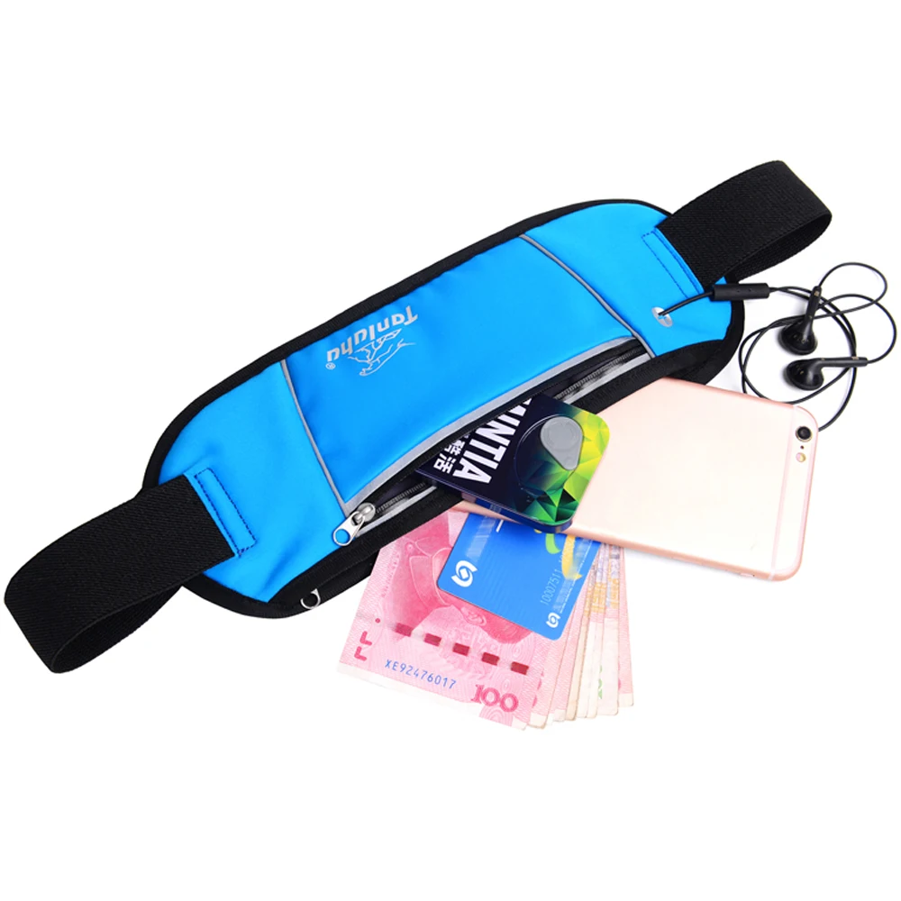 Reflective Running Belt Bag Waist Bags Lightweight Bum Cell Phone Holder Purse Fanny Pack For Marathon Gym Fitness | Спорт и