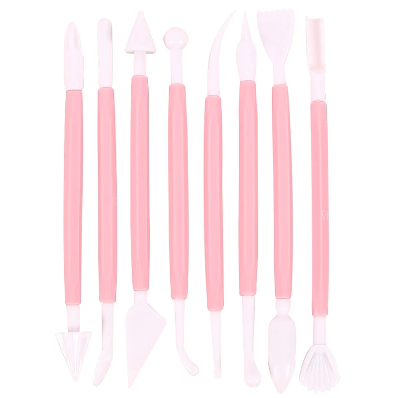 

8pcs/set Carved Pen Plastic Cake Decorating Modelling Tools Fondant Carving Knife Making Modeling Chocolate Pastry Cutter Tools