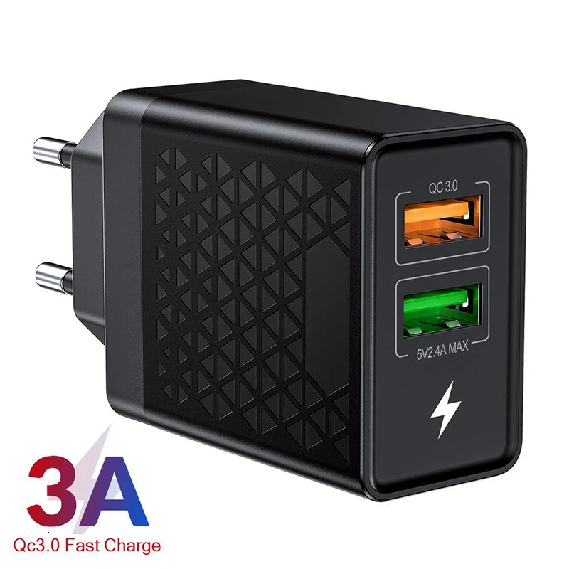 Быстрое зарядное устройство Vogek 18 Вт QC 3 0 быстрое с европейской вилкой настенный
