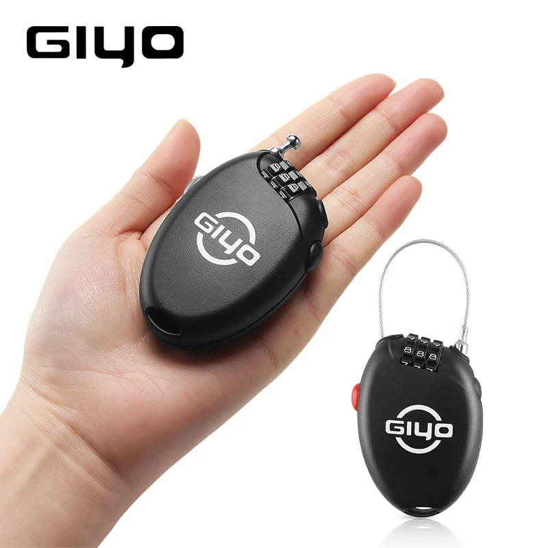 GIYO Multi Функция мини кабель Велосипедные замки 3 цифры Пароль Замок велосипедный
