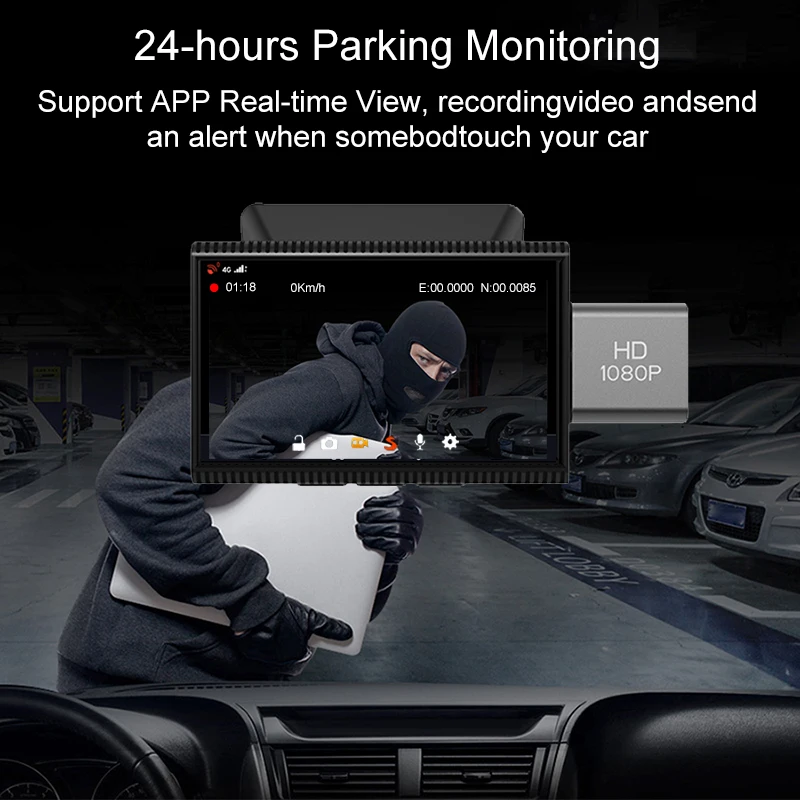 3 inch 4G ADAS Android 8.1 Car DVR GPS navigation FHD 1080P Rear view camera G-sensor auto Video Recorder Monitor dash cam | Автомобили и