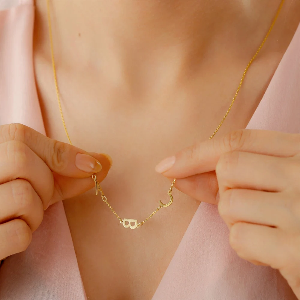 Golicc Custom Brieven Ketting customize Chokers Voor Vrouwen Rvs Goud Beginletter Naam Hanger Kettingen Gift Sieraden | Украшения и