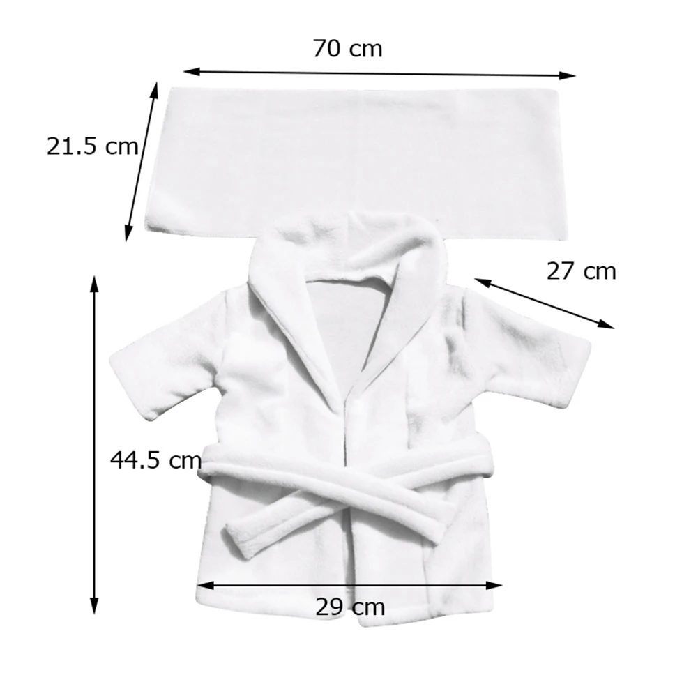 

Bathrobes Wrap Newborn Photography Props Bath Towel Solid Color Warm Baby Robe with Belt Photo Shoot Accessories
