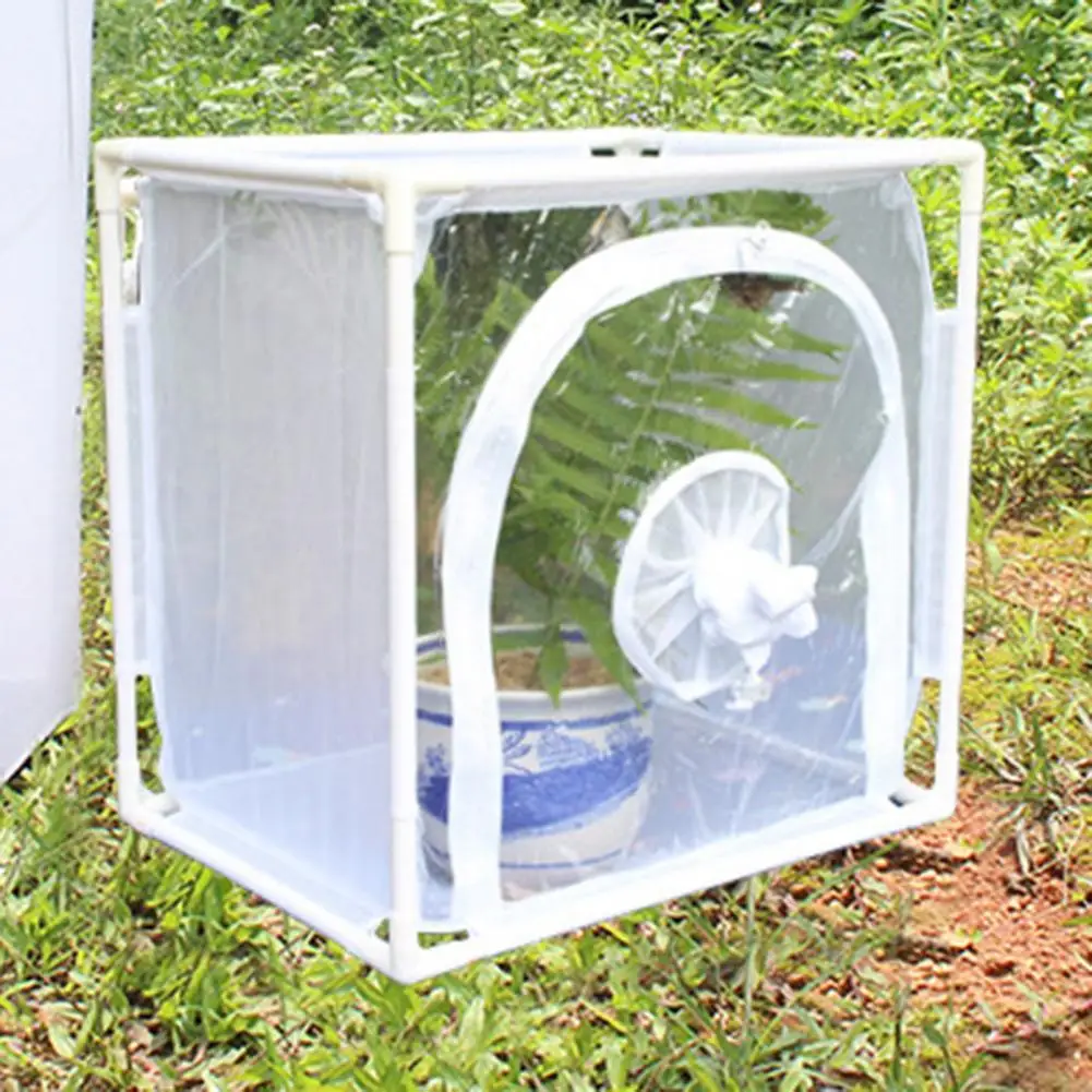

Mesh Cage Wear Resistant Collapsible PVC Plant Small Animal Observation Net Cage for Outdoor