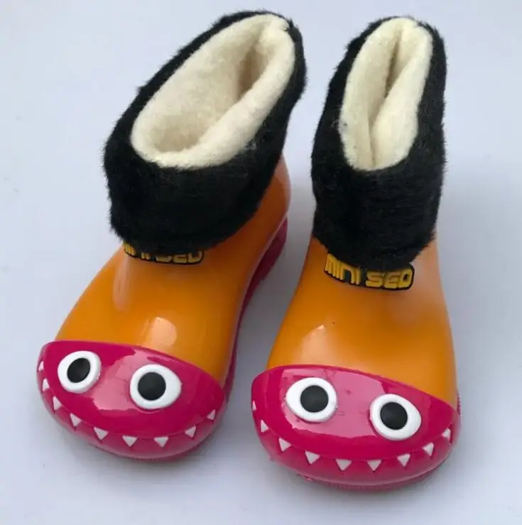 Новинка детские резиновые сапоги для девочек и мальчиков модные с мультяшными
