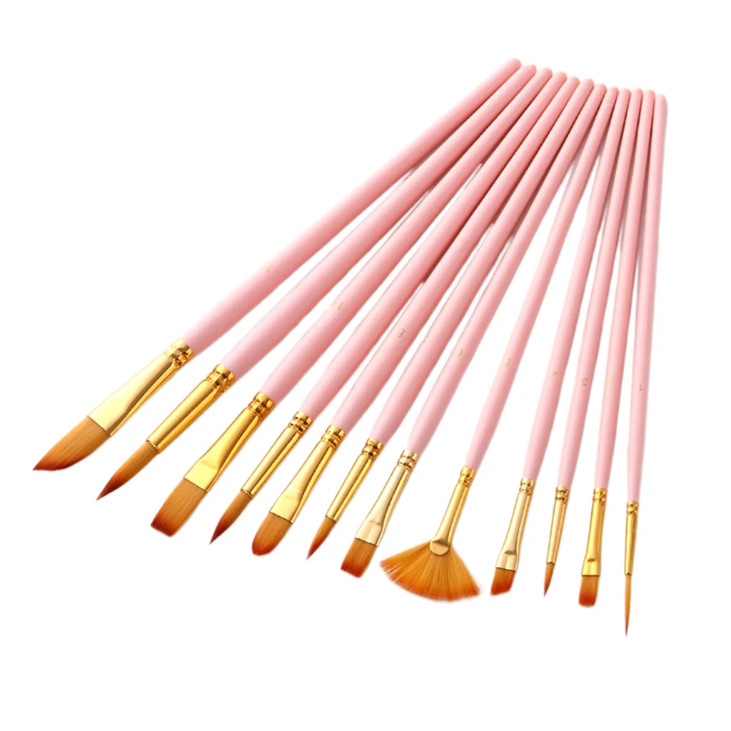 12x деревянная щетка кисти художественных ремесел картина маслом Акриловые