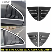 black carbon fiber rear window shutter louvers cover trim accessories for mercedes benz a class w177 a200 a220 sedan 2019 2022