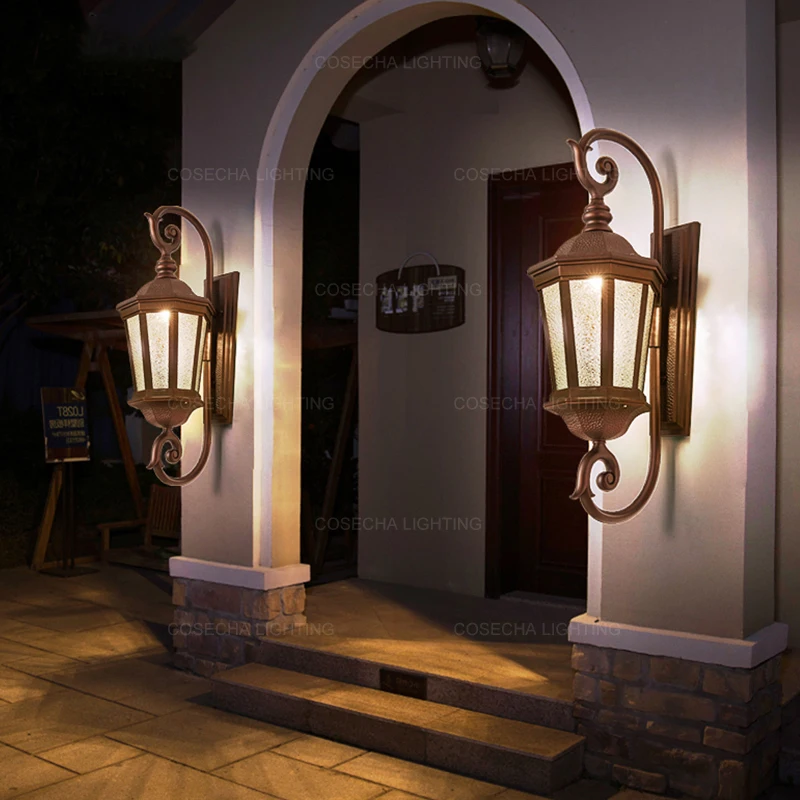 Наружные настенные бра для садовых ворот балкон наружный настенный светильник E27